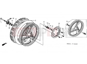 HONDA SH100Y Scoopy 2000 F-12 FRONT WHEEL