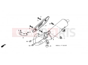 HONDA SH100Y Scoopy 2000 F-19 EXHAUST DRUM
