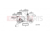 HONDA SH100Y Scoopy 2000 F-27 WARNING LABEL
