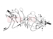 HONDA SA50L Vision 1990 F-3 HANDLE LEVER / SWITCH / CABLE