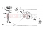 HONDA SA50R Vision 1994 E-10 CRANKSHAFT / PISTON
