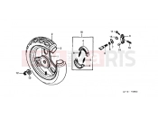 HONDA SA50R Vision 1994 F-8 REAR WHEEL