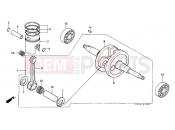 HONDA SA75M Vision 1991 E-10 CRANKSHAFT / PISTON