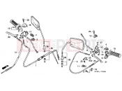 HONDA SA75P Vision 1993 F-3 HANDLE LEVER / SWITCH / CABLE
