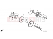 HONDA PK50MX Wallaroo 1999 E-6 DRIVE FRONT / IMPACT STRUCTURE AXLE