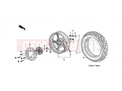 HONDA SZX50X1 X8R-X 2001 F-18 REAR WHEEL (2)