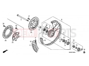 HONDA CBF1506 CBF150 2006 F-10 FRONT WHEEL (OUTER)