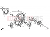 HONDA CBF150MB CBF150M 2011 F-13 REAR WHEEL