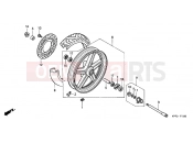 HONDA CBF2504 CBF250 2004 F-10 FRONT WHEEL