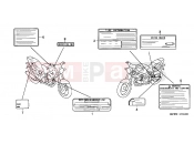 HONDA CBF2504 CBF250 2004 F-31 WARNING LABEL