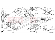 HONDA CBR250RD CBR250R 2013 F-43 UPPER ENGINE HOUSING