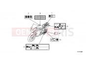 HONDA CBR250RD CBR250R 2013 F-49 WARNING LABEL