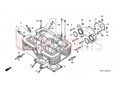 HONDA CB250M NIGHTHAWK 1991 E-2 CYLINDER HEAD