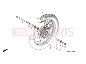 HONDA CB250M NIGHTHAWK 1991 F-10 FRONT WHEEL (1)