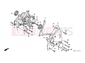 HONDA CB750M NIGHTHAWK 1991 E-10 LEFT COVER