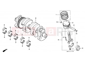 HONDA CB750M NIGHTHAWK 1991 E-15 CRANKSHAFT / PISTON