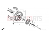 HONDA CB750M NIGHTHAWK 1991 F-10 FRONT WHEEL (CB750)