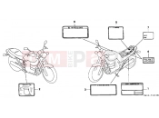 HONDA CB750M NIGHTHAWK 1991 F-30 WARNING LABEL (CB750)