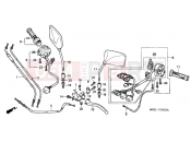 HONDA CB600F5 CB600F Hornet 2005 F-3-2 HANDLE ARM / SWITCH / CABLE (CB600F3 / 4/5/6)