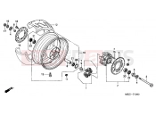 HONDA CB600F5 CB600F Hornet 2005 F-13 REAR WHEEL
