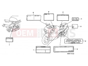 HONDA RVF400RR RVF400R 1994 F-33 ​​WARNING LABEL