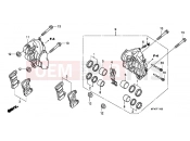 HONDA CB1000RA CB1000R 2010 F-11 FRONT BRAKE CALIPER (CB1000R)