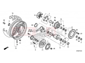 HONDA CB1000RD CB1000R 2013 F-15 REAR WHEEL