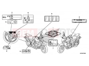 HONDA CB1000RD CB1000R 2013 F-36 WARNING LABEL