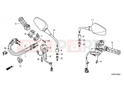 HONDA CB1000RAA CB1000R ABS 2010 F-3 SWITCH / CABLE / MIRROR