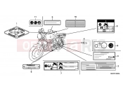 HONDA CB1100C CB1100 2012 F-49 WARNING LABEL