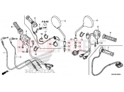 HONDA CB1100AE CB1100 ABS 2014 F-4 SWITCH / CABLE