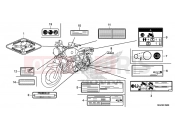 HONDA CB1100SAE CB1100 EX ABS 2014 F-49 WARNING LABEL