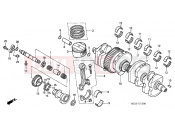 HONDA CB1300F13 CB1300 2003 E-15 CRANKSHAFT / PISTON