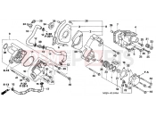 HONDA CB1300F3 CB1300 2003 E-11 LEFT REAR COVER / WATER PUMP