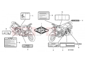 HONDA CB1300A8 CB1300 Super Four ABS 2008 F-36 WARNING LABEL (CB1300 / CB1300A)