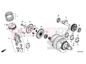 HONDA CB500XAD CB500X ABS 2013 E-16 CRANKSHAFT / PISTON