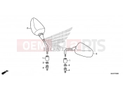 HONDA CB500XAD CB500X ABS 2013 F-3 MIRROR