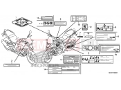 HONDA CB500XAD CB500X ABS 2013 F-49 WARNING LABEL