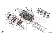 HONDA CB650FAE CB650FA 2014 E-2 CYLINDER HEAD