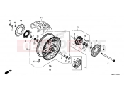 HONDA CB650FAE CB650FA 2014 F-14 REAR WHEEL
