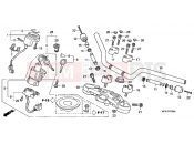 HONDA CBF10007 CBF1000 2007 F-7 STEERING BAR PIPE / UPPER BRIDGE