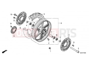 HONDA CBF10007 CBF1000 2007 F-12 FRONT WHEEL