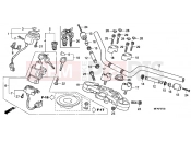 HONDA CBF10008 CBF1000 2008 F-7 STEERING BAR PIPE / UPPER BRIDGE