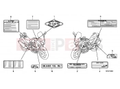 HONDA CBF10009 CBF1000 2009 F-36 WARNING LABEL
