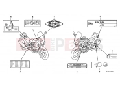 HONDA CBF1000A CBF1000 2010 F-36 WARNING LABEL