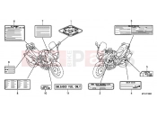 HONDA CBF1000S7 CBF1000S 2007 F-36 WARNING LABEL