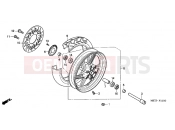 HONDA CBF500A6 CBF500A 2006 F-11 FRONT WHEEL