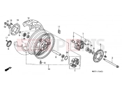 HONDA CBF500A6 CBF500A 2006 F-14 REAR WHEEL
