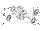 HONDA CBF600S8 CBF600 2008 F-11 FRONT WHEEL