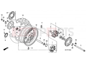HONDA CBF600S8 CBF600 2008 F-14 REAR WHEEL